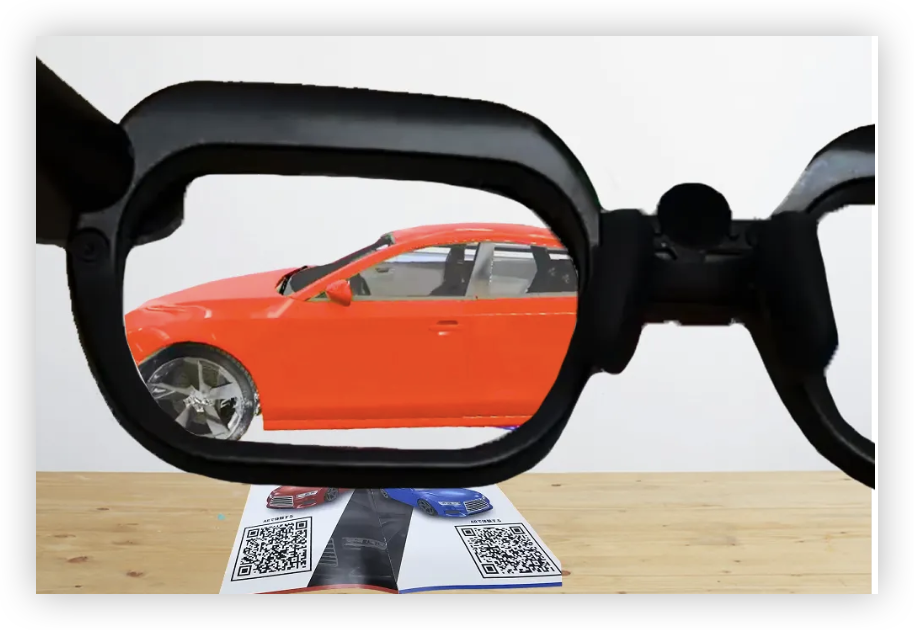 只需戴上 AR 眼镜扫码，3D产品模型就跳出纸面展示！这个产品太震撼了！